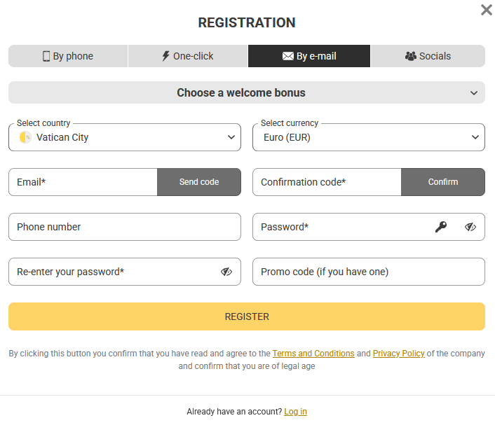 888Starz Signup