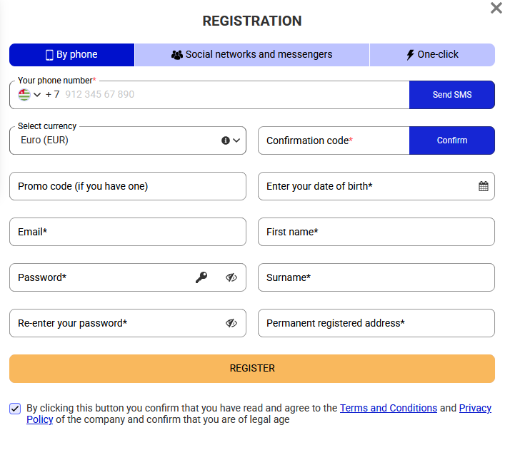 Betwinner Signup