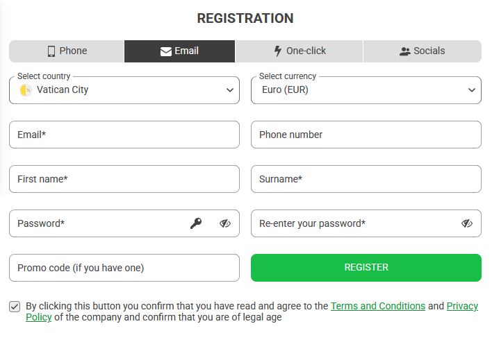 Paripesa Signup